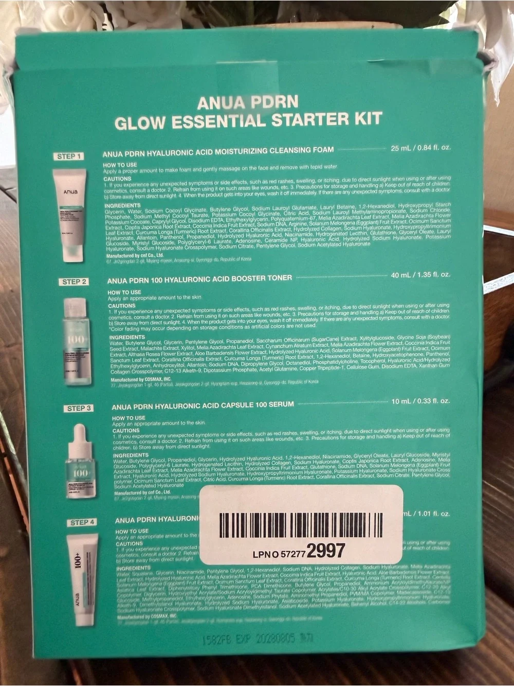 Anua PDRN Glow Essential Starter Kit| 4 products NEW